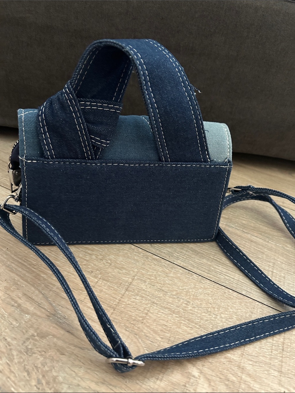 Two-Tone Denim Patchwork Mini - Picture 5 of 5